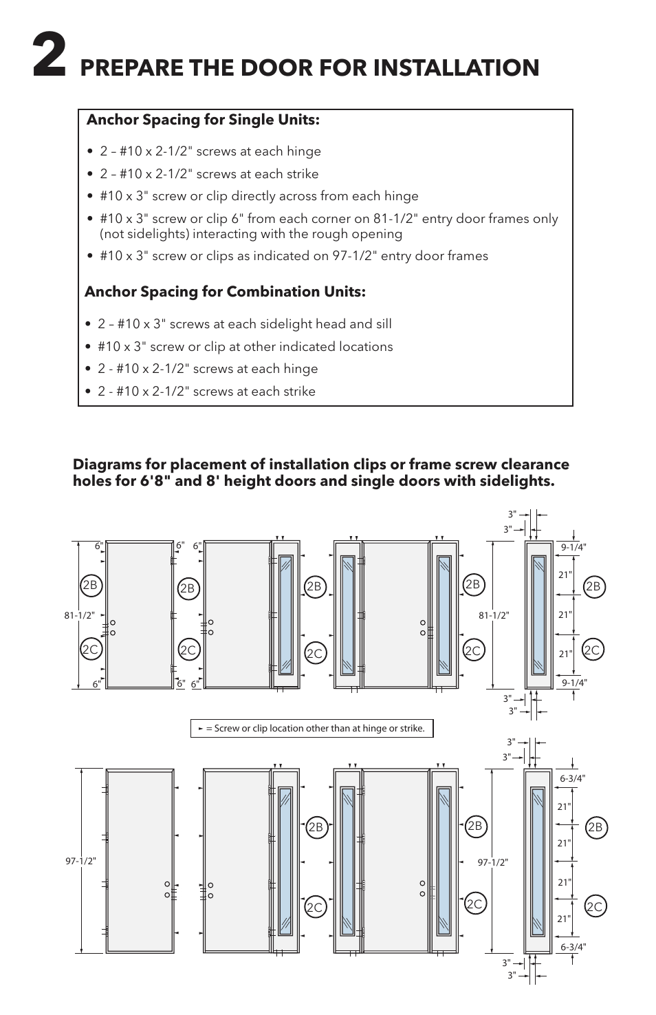 Prepare the door for installation | Pella 818T0101 User Manual | Page 5 / 16