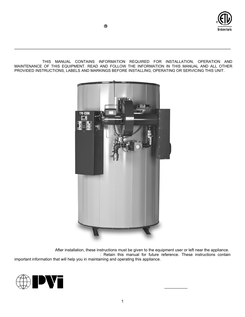 PVI Industries PV500-47C User Manual | 40 pages