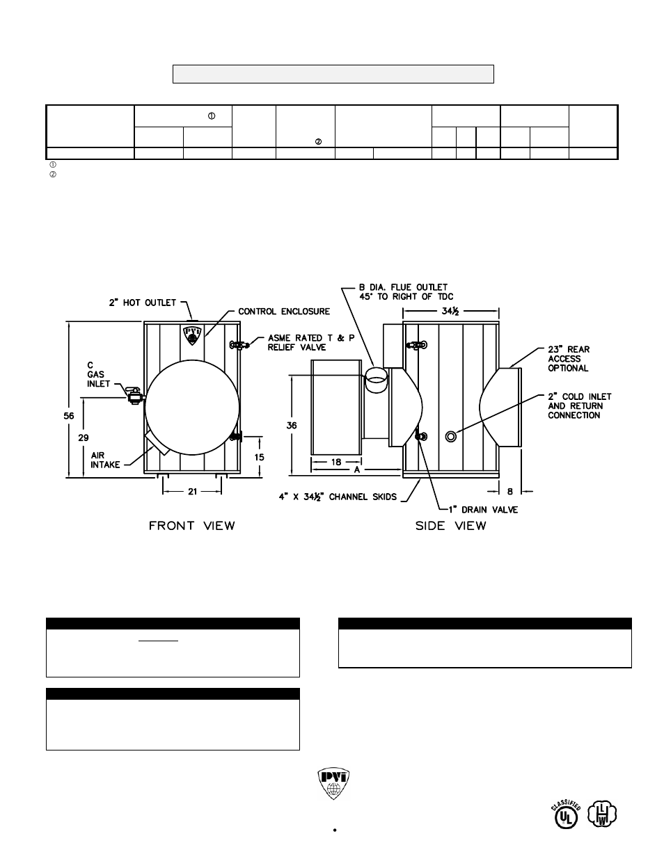 PVI Industries TurboPower 100N125A-TPL User Manual | 1 page