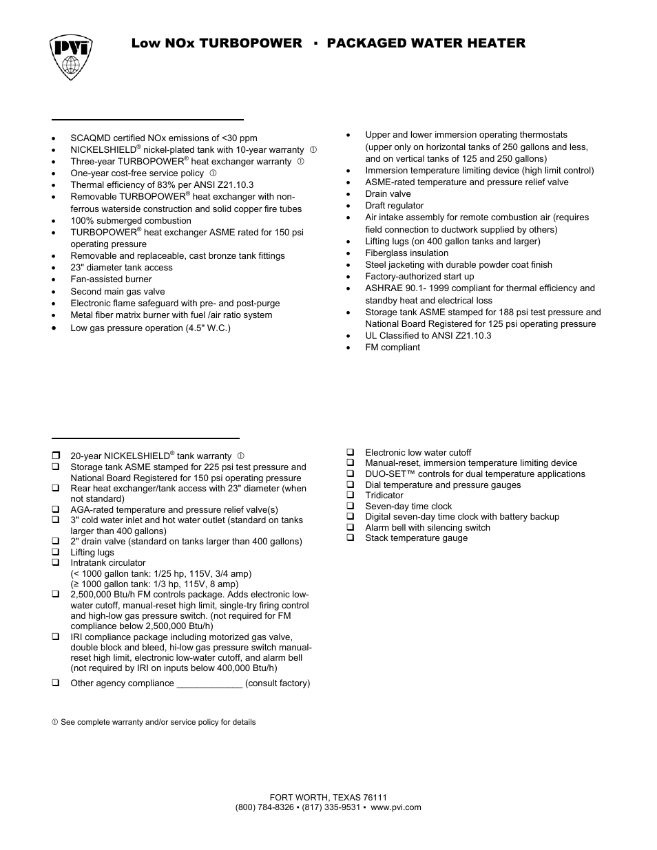 PVI Industries NICKELSHIELD PV 6452 1/04 User Manual | 1 page