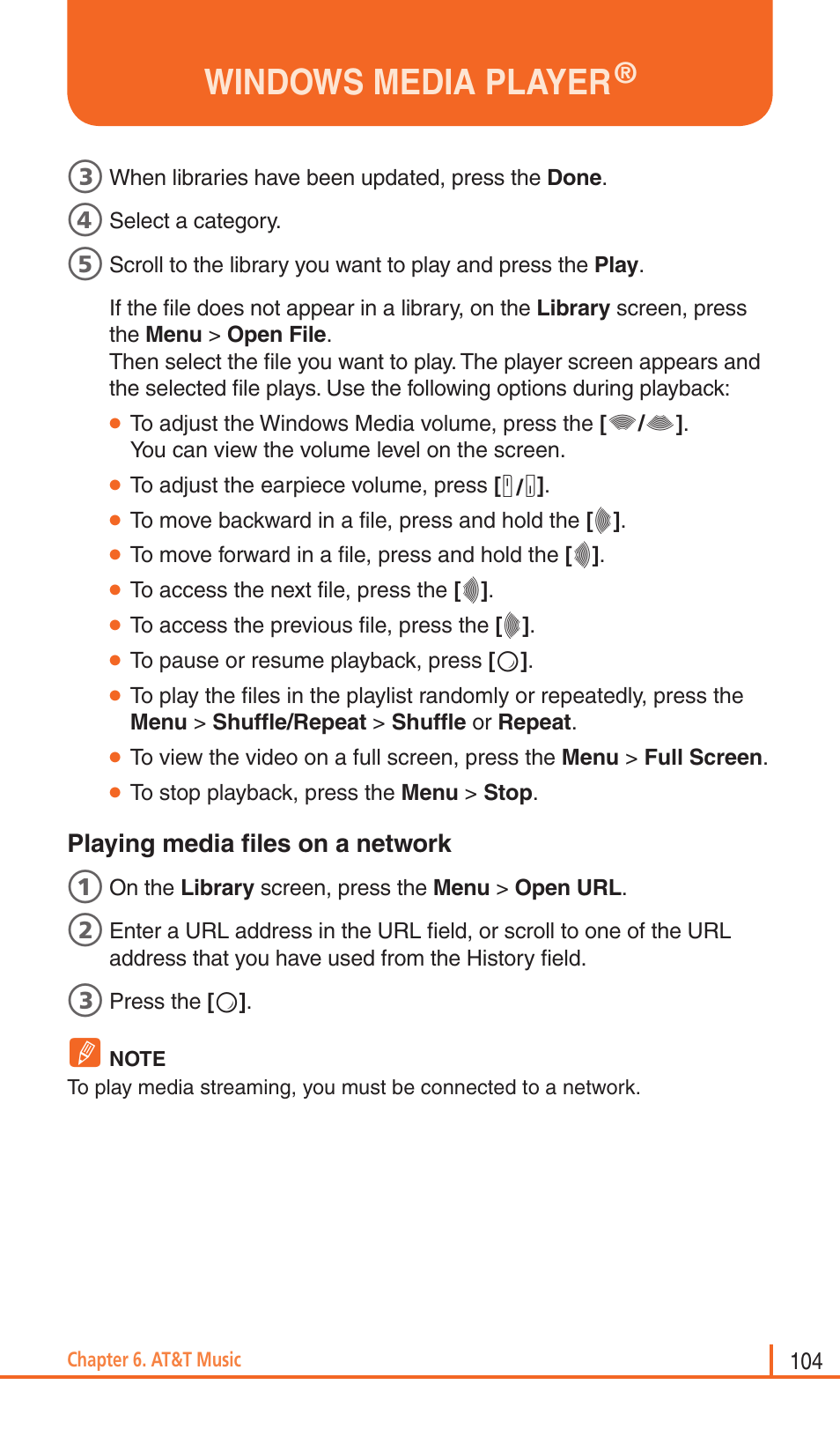 Windows media player | Pantech Matrix Pro User Manual | Page 106 / 261