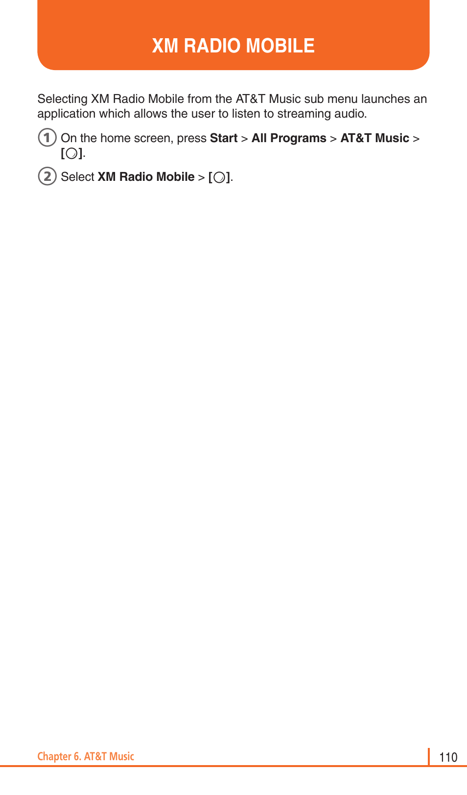 Xm radio mobile | Pantech Matrix Pro User Manual | Page 112 / 261
