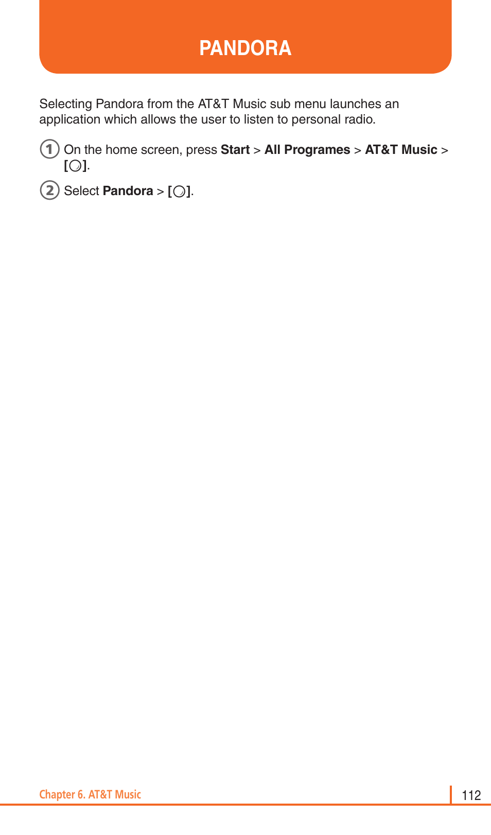 Pandora | Pantech Matrix Pro User Manual | Page 114 / 261