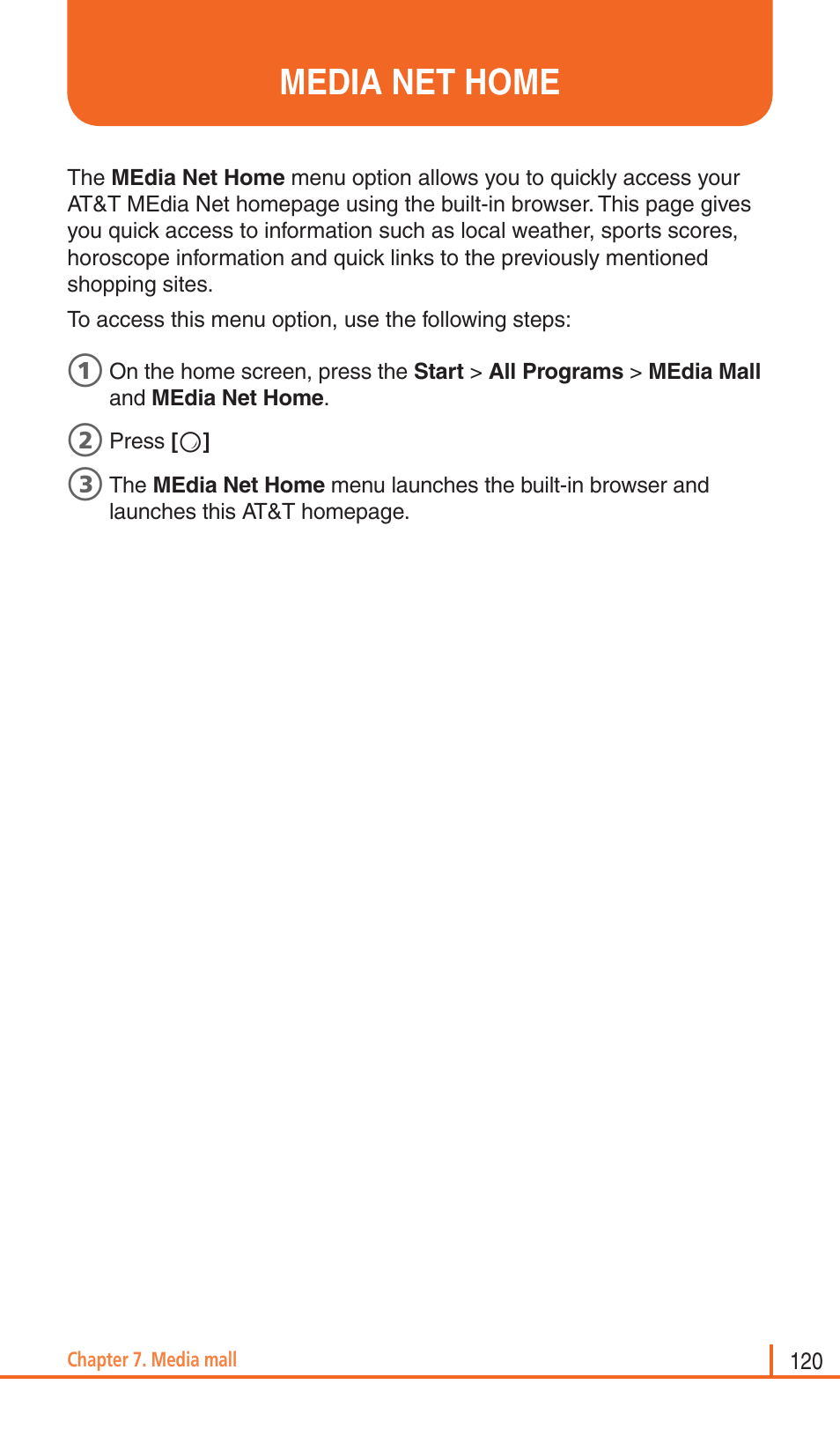 Media net home | Pantech Matrix Pro User Manual | Page 122 / 261