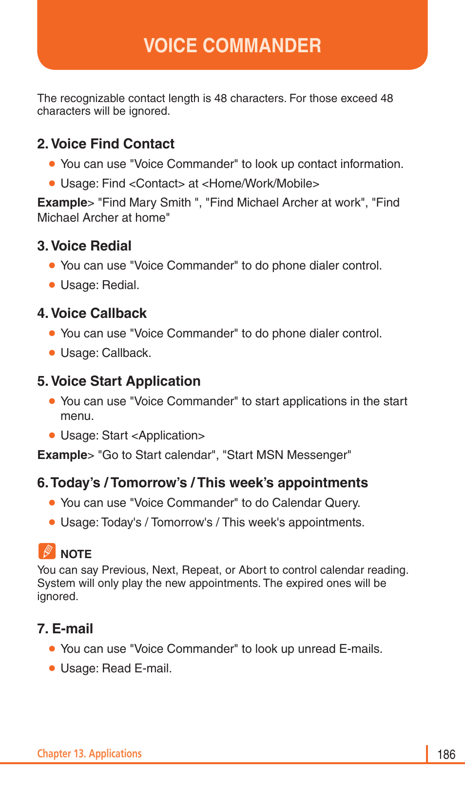 Voice commander | Pantech Matrix Pro User Manual | Page 188 / 261