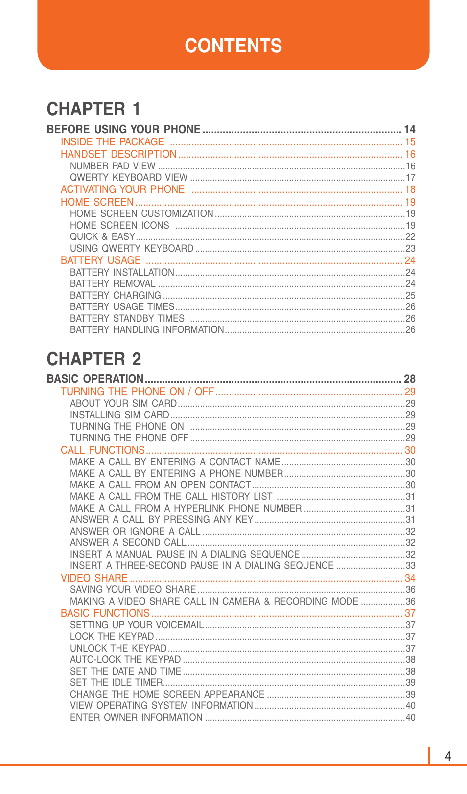 Pantech Matrix Pro User Manual | Page 6 / 261