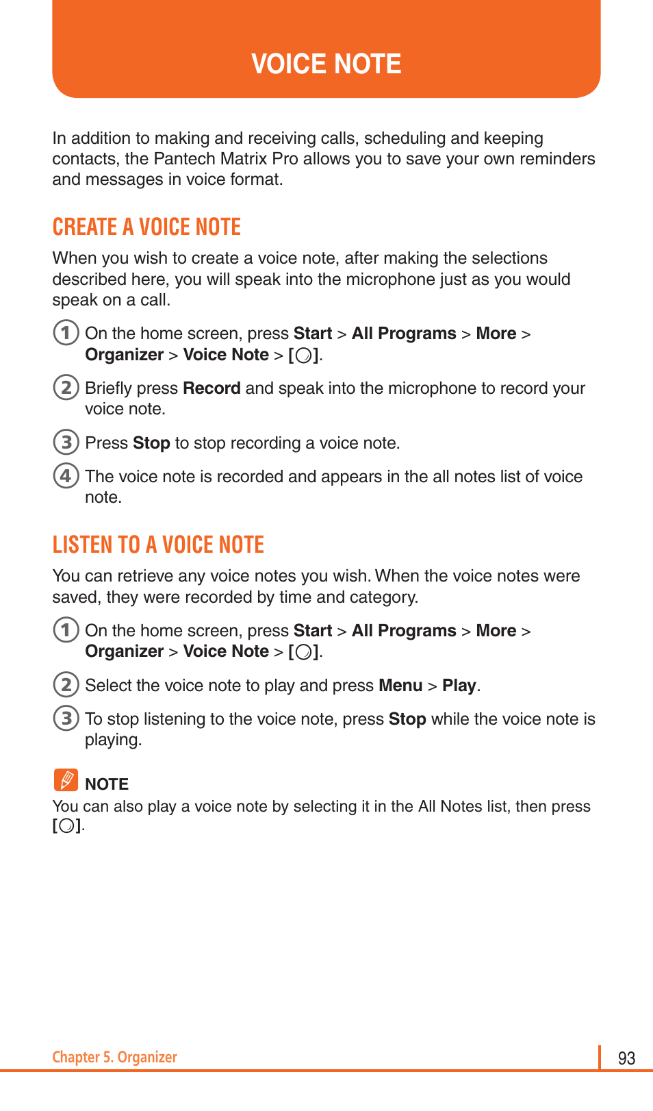 Pantech Matrix Pro User Manual | Page 95 / 261