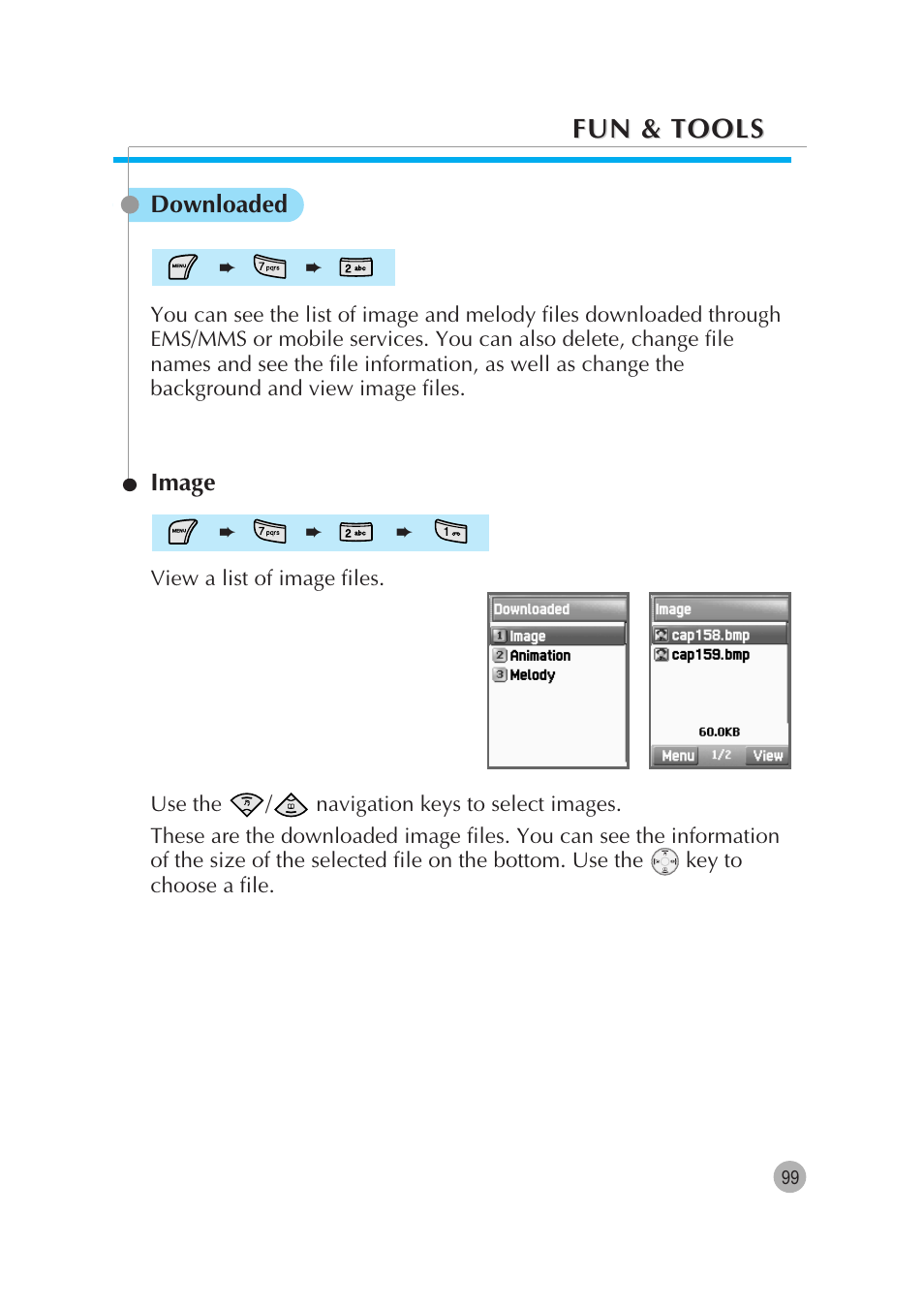 Fun & tools | Pantech G670 User Manual | Page 100 / 137