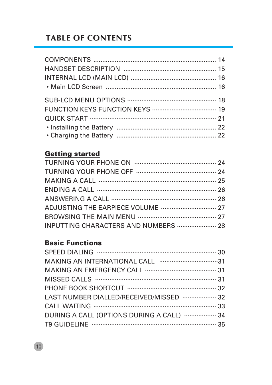 Pantech G670 User Manual | Page 11 / 137