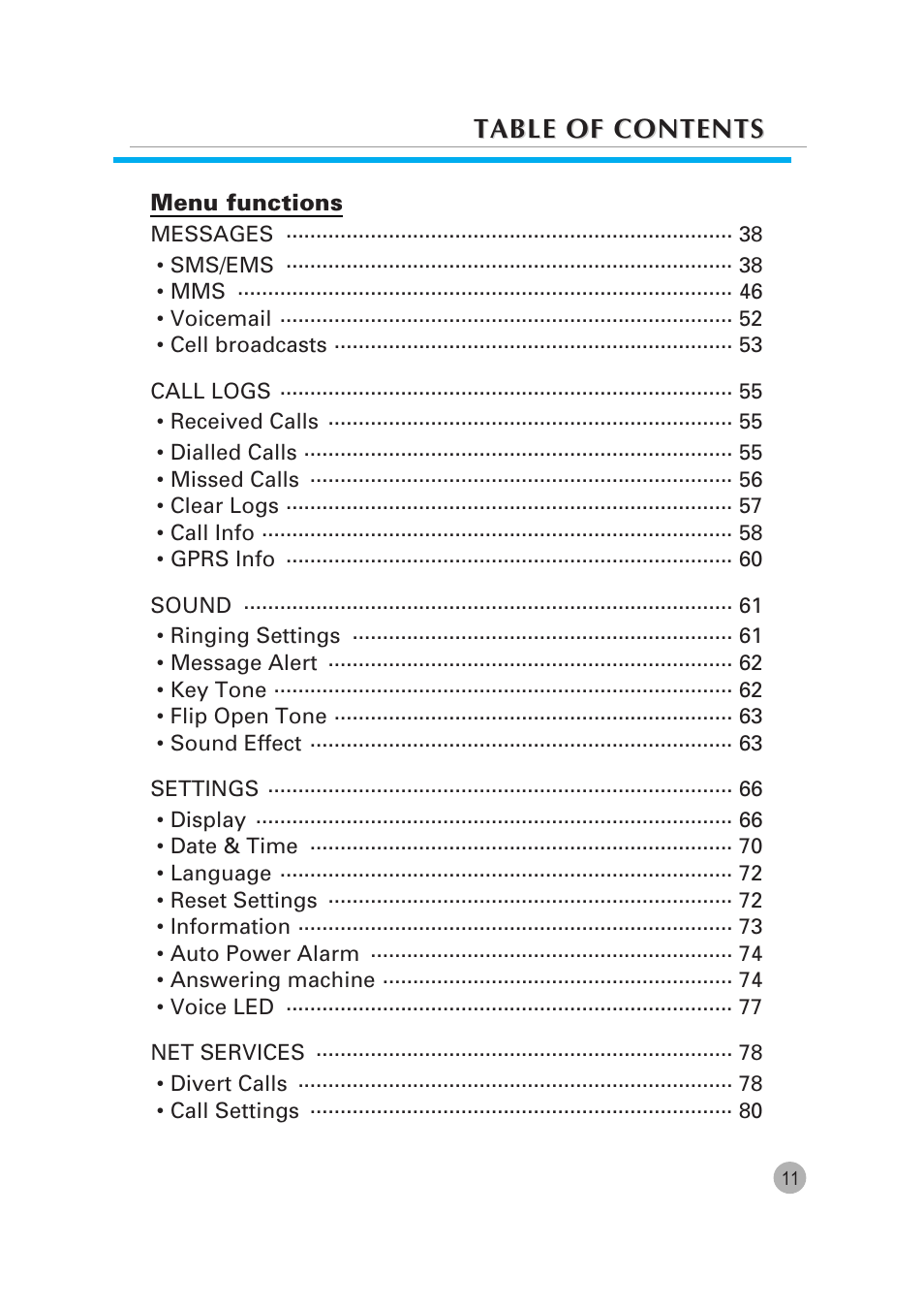 Pantech G670 User Manual | Page 12 / 137