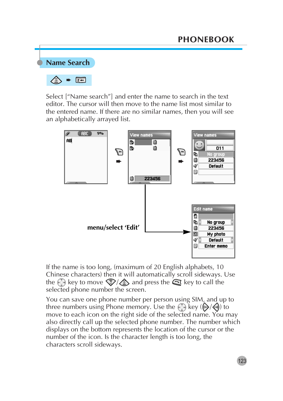 Phonebook | Pantech G670 User Manual | Page 124 / 137