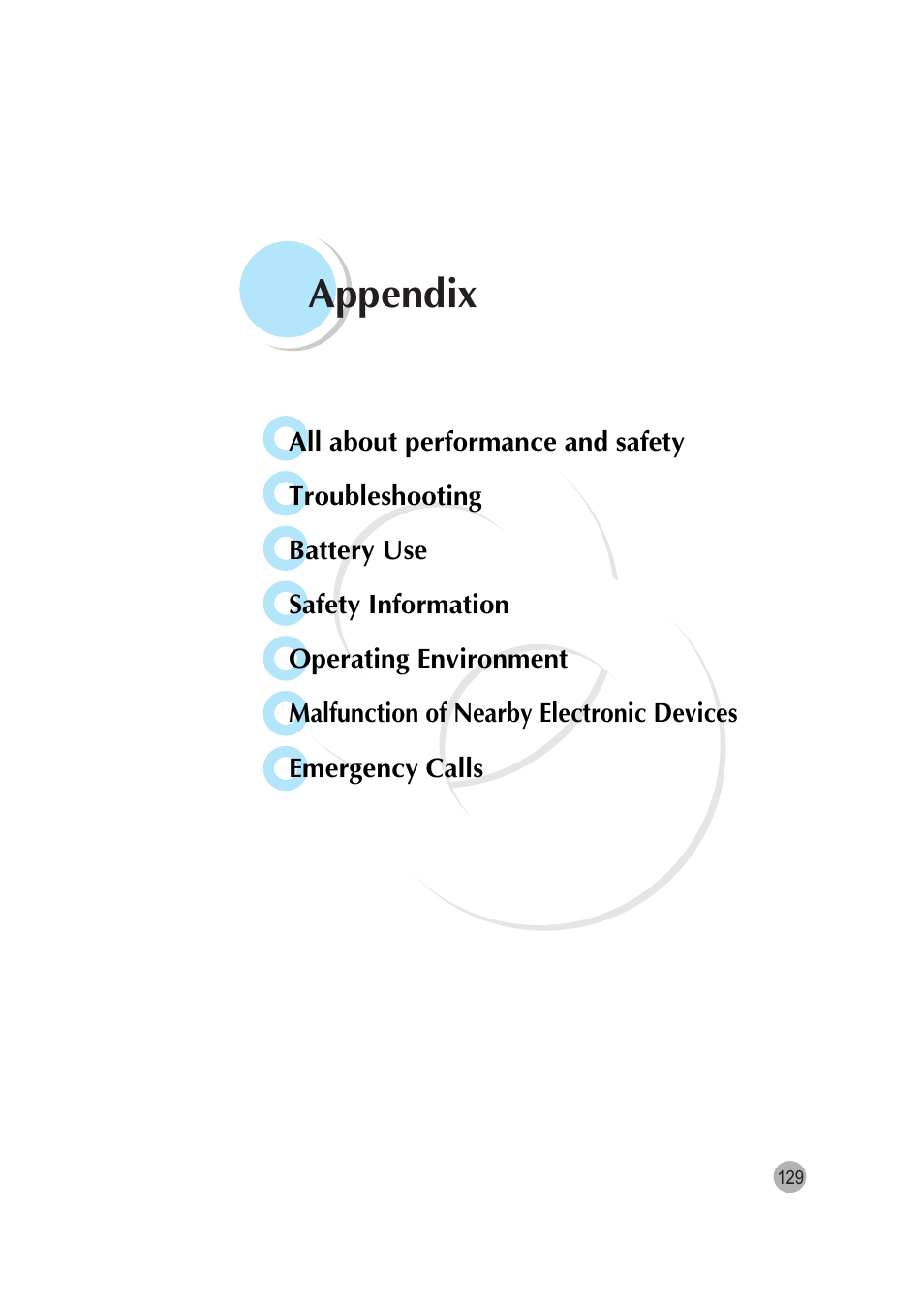 Appendix | Pantech G670 User Manual | Page 130 / 137