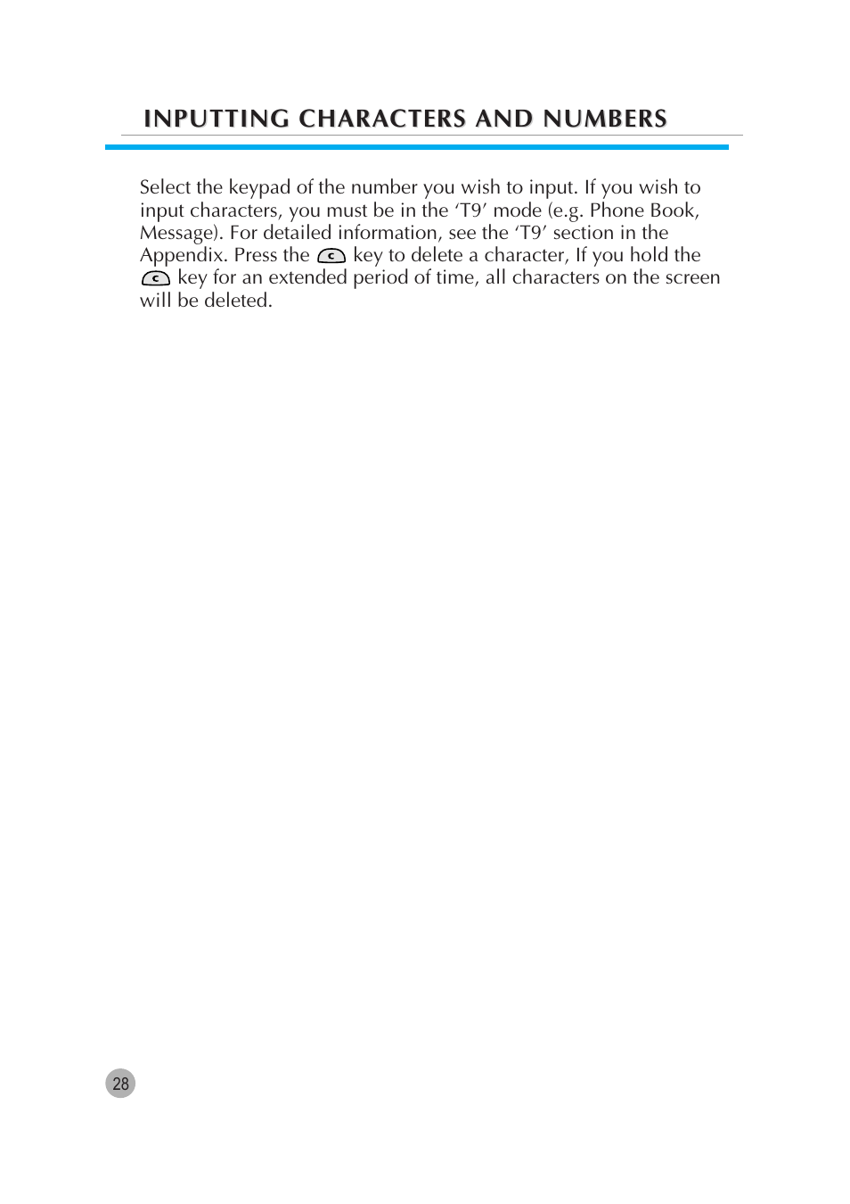 Inputting characters and numbers | Pantech G670 User Manual | Page 29 / 137