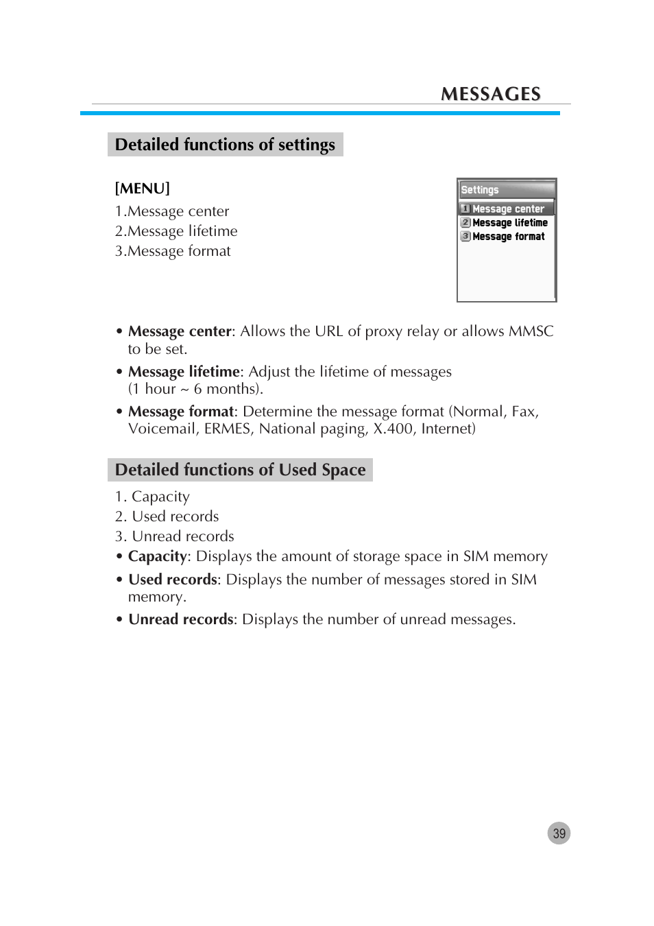 Messages | Pantech G670 User Manual | Page 40 / 137