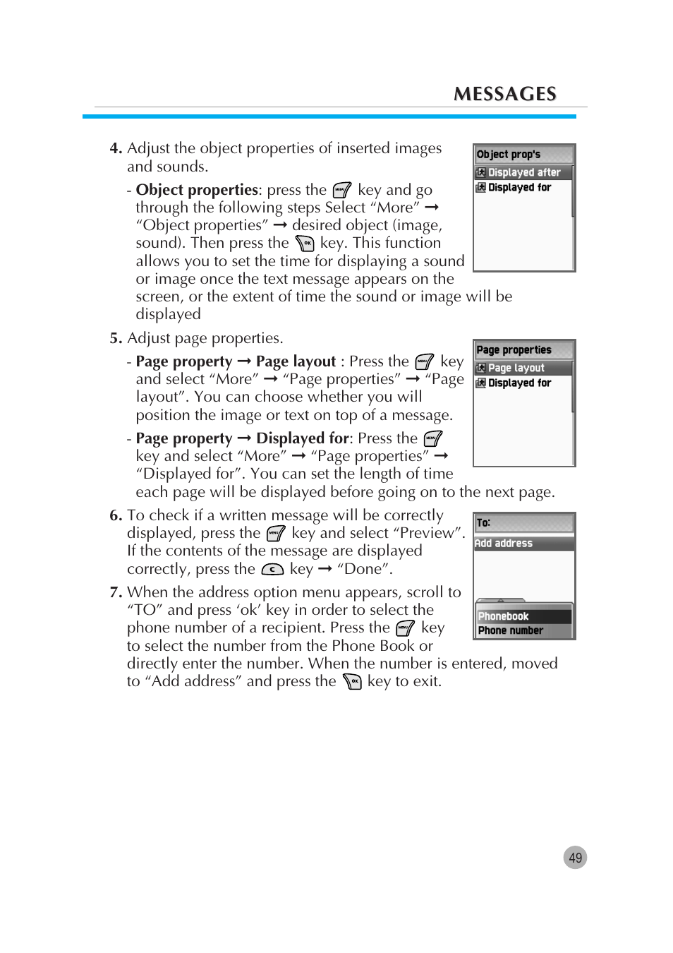 Messages | Pantech G670 User Manual | Page 50 / 137