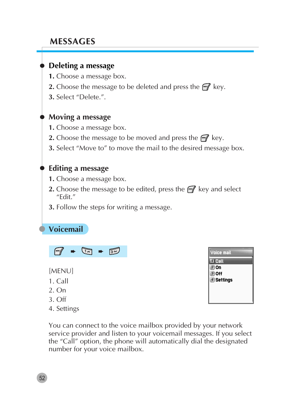 Messages | Pantech G670 User Manual | Page 53 / 137
