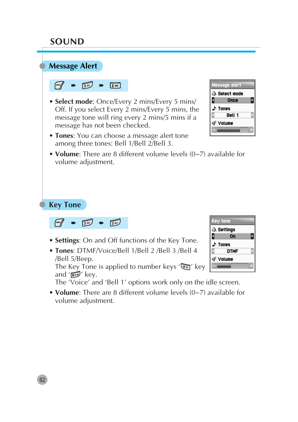 Sound | Pantech G670 User Manual | Page 63 / 137