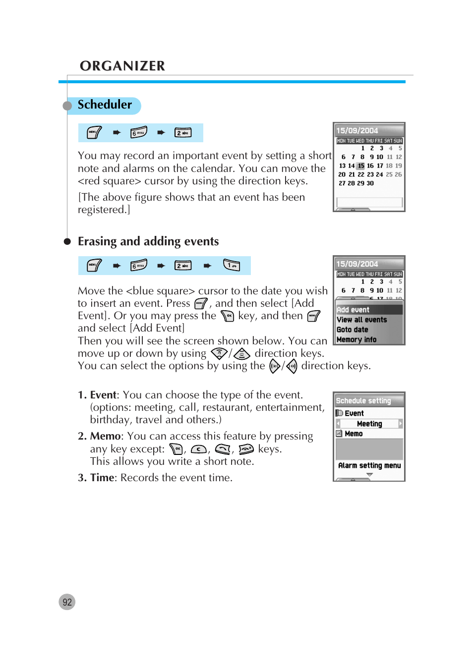 Organizer | Pantech G670 User Manual | Page 93 / 137