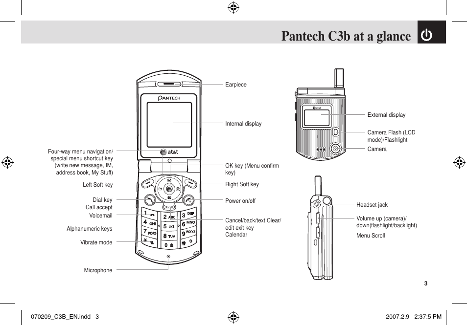 Pantech c3b at a glance | Pantech C3b User Manual | Page 4 / 101