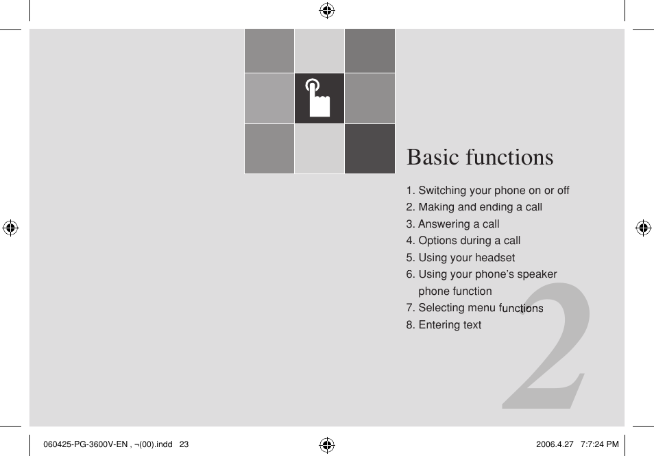 Pantech PG - 3600V User Manual | Page 24 / 115