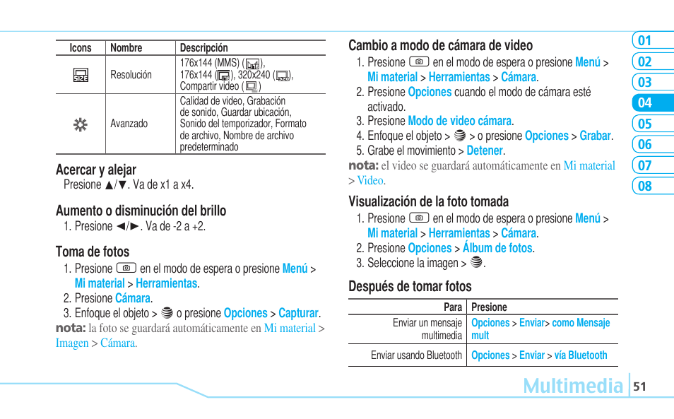 Multimedia | Pantech Reveal User Manual | Page 143 / 186