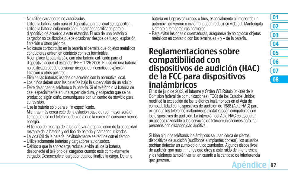 Apéndice | Pantech Reveal User Manual | Page 179 / 186