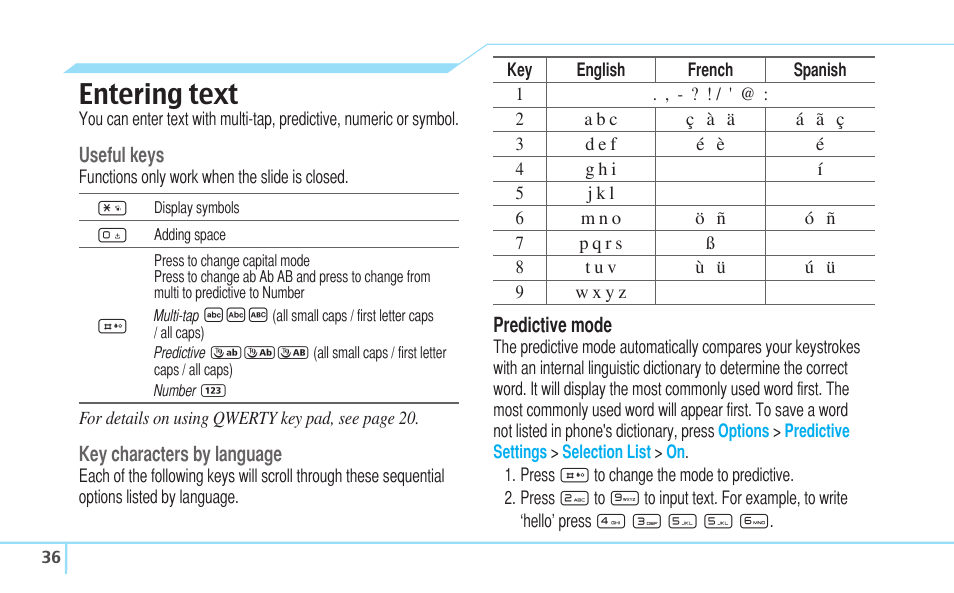 Entering text | Pantech Reveal User Manual | Page 38 / 186