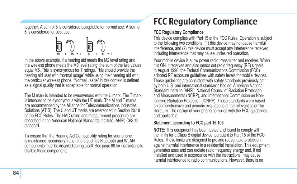 Fcc regulatory compliance | Pantech Reveal User Manual | Page 86 / 186