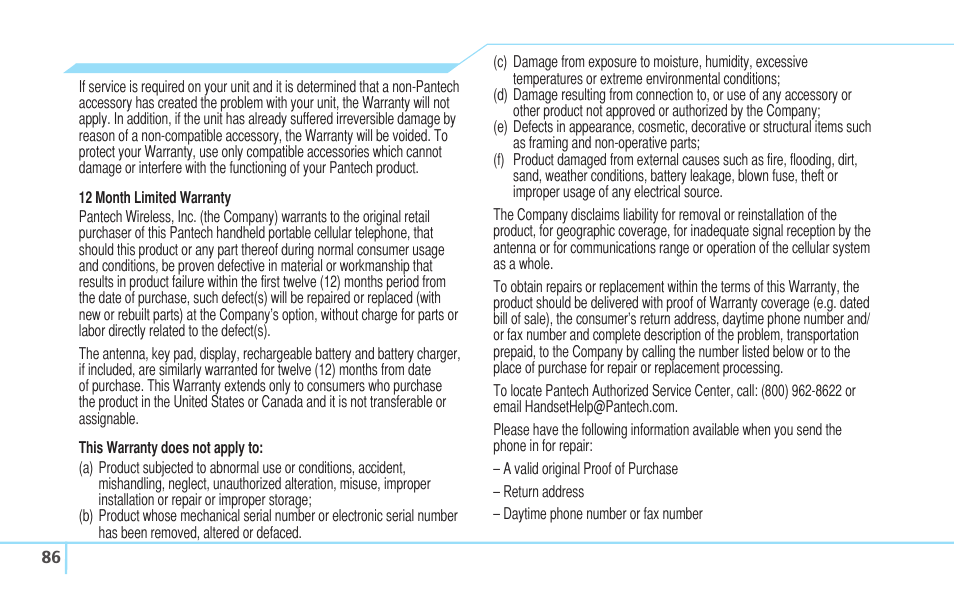 Pantech Reveal User Manual | Page 88 / 186