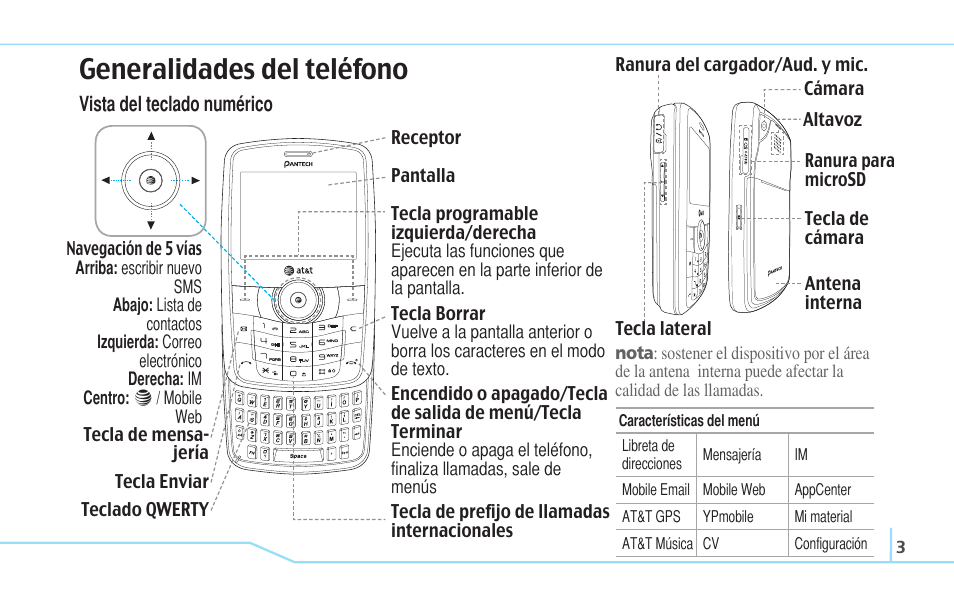 Generalidades del teléfono | Pantech Reveal User Manual | Page 95 / 186