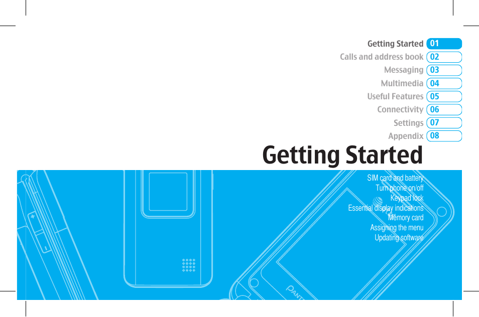 Getting started | Pantech Lena C610 User Manual | Page 11 / 82