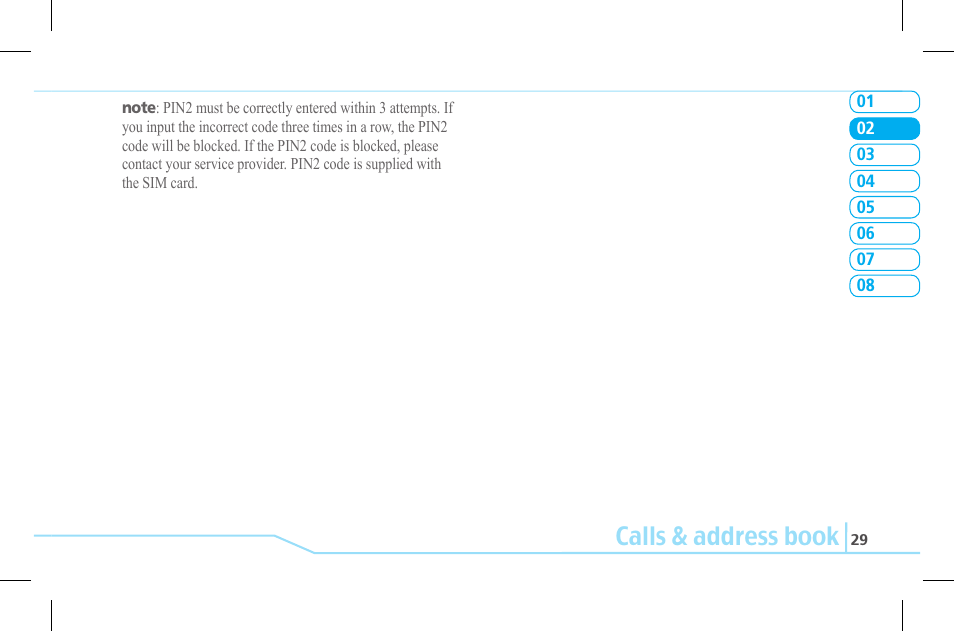 Calls & address book | Pantech Lena C610 User Manual | Page 29 / 82