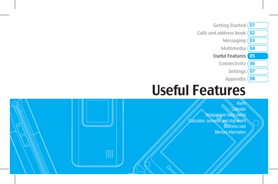 Useful features | Pantech Lena C610 User Manual | Page 55 / 82