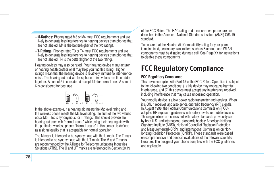 Fcc regulatory, Compliance | Pantech Lena C610 User Manual | Page 78 / 82