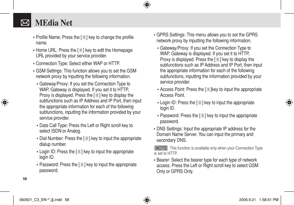 Media net | Pantech C3 User Manual | Page 59 / 97