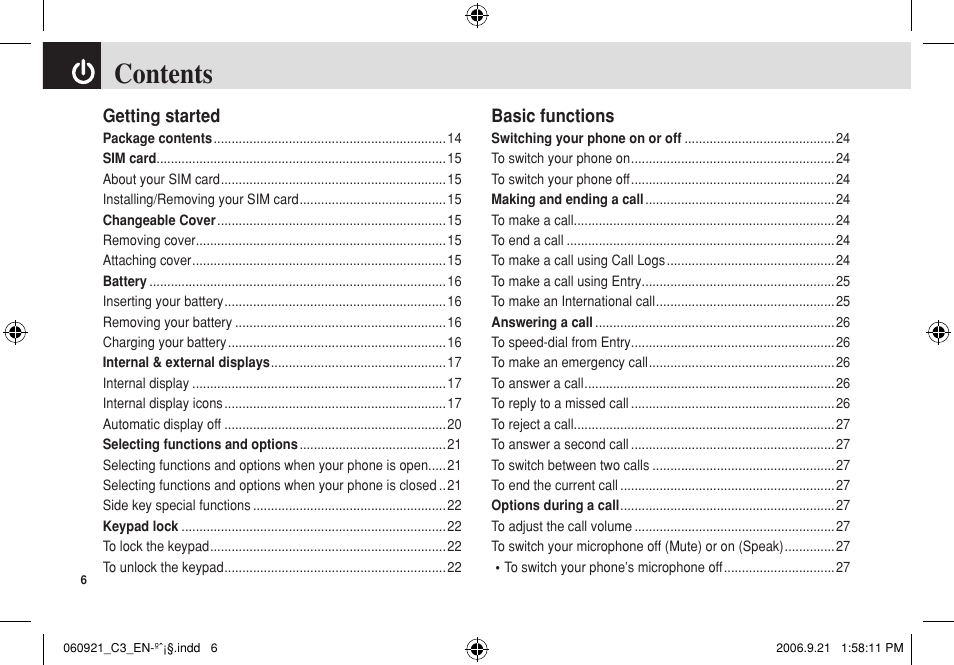 Pantech C3 User Manual | Page 7 / 97