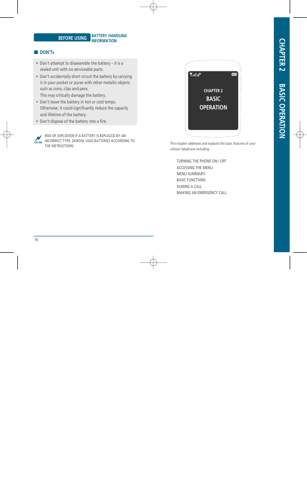 Chapter 2 basic o pera tion | Pantech Z530i User Manual | Page 10 / 55