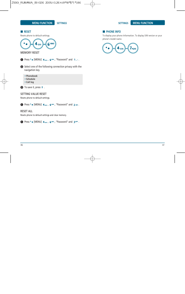 Pantech Z530i User Manual | Page 44 / 55