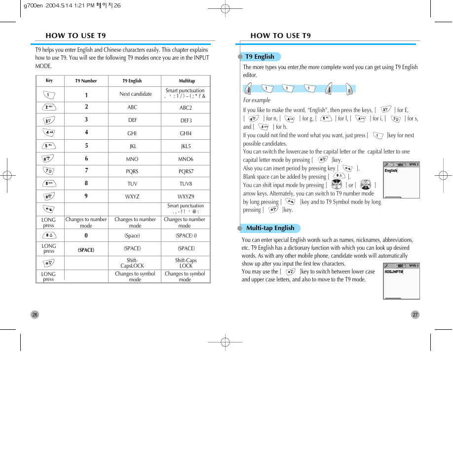 Pantech G700 User Manual | Page 14 / 55