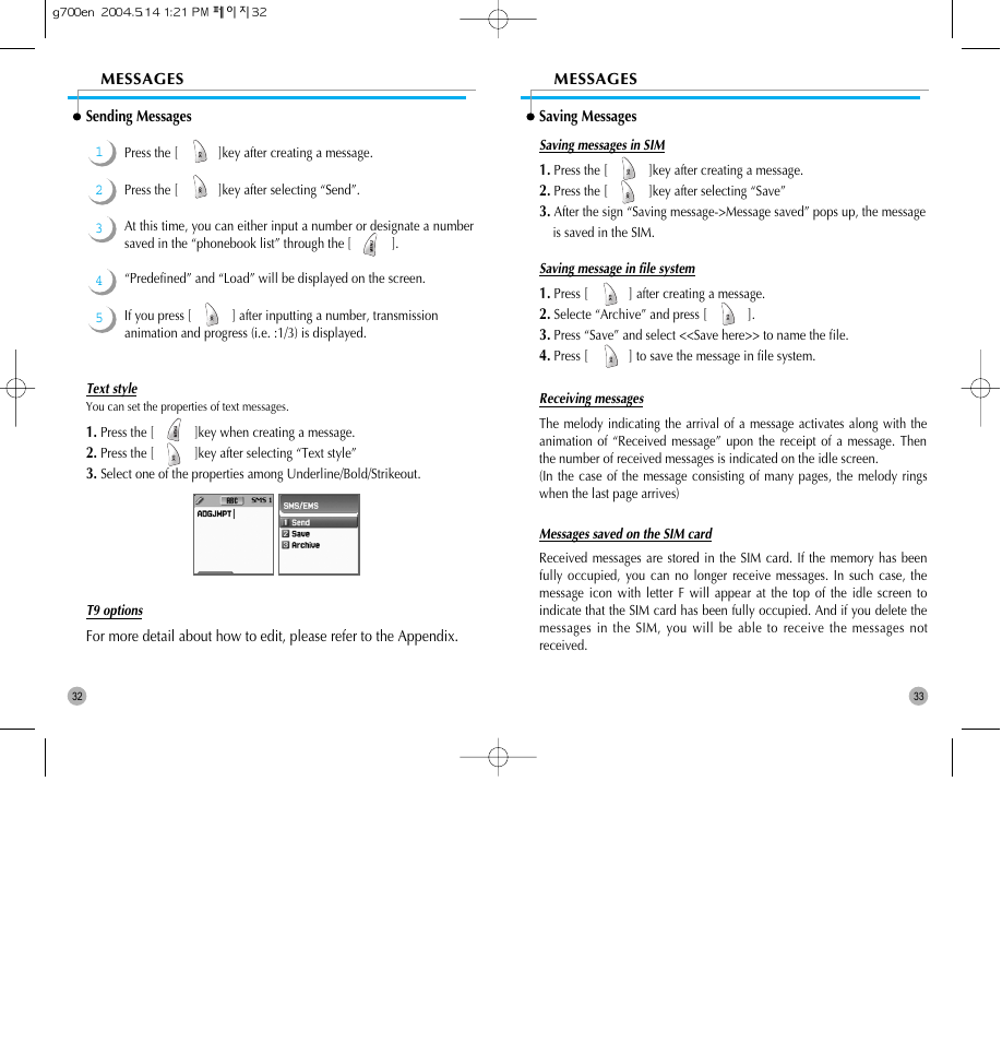 Pantech G700 User Manual | Page 17 / 55