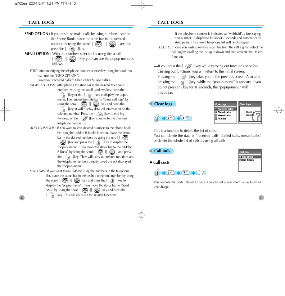 Pantech G700 User Manual | Page 21 / 55