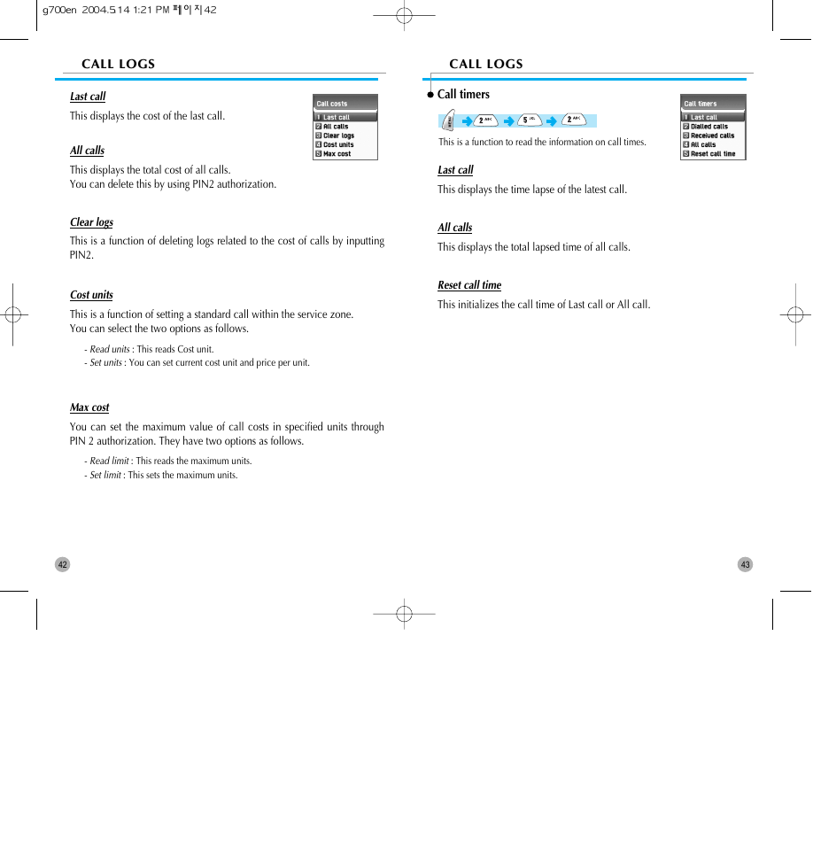 Pantech G700 User Manual | Page 22 / 55