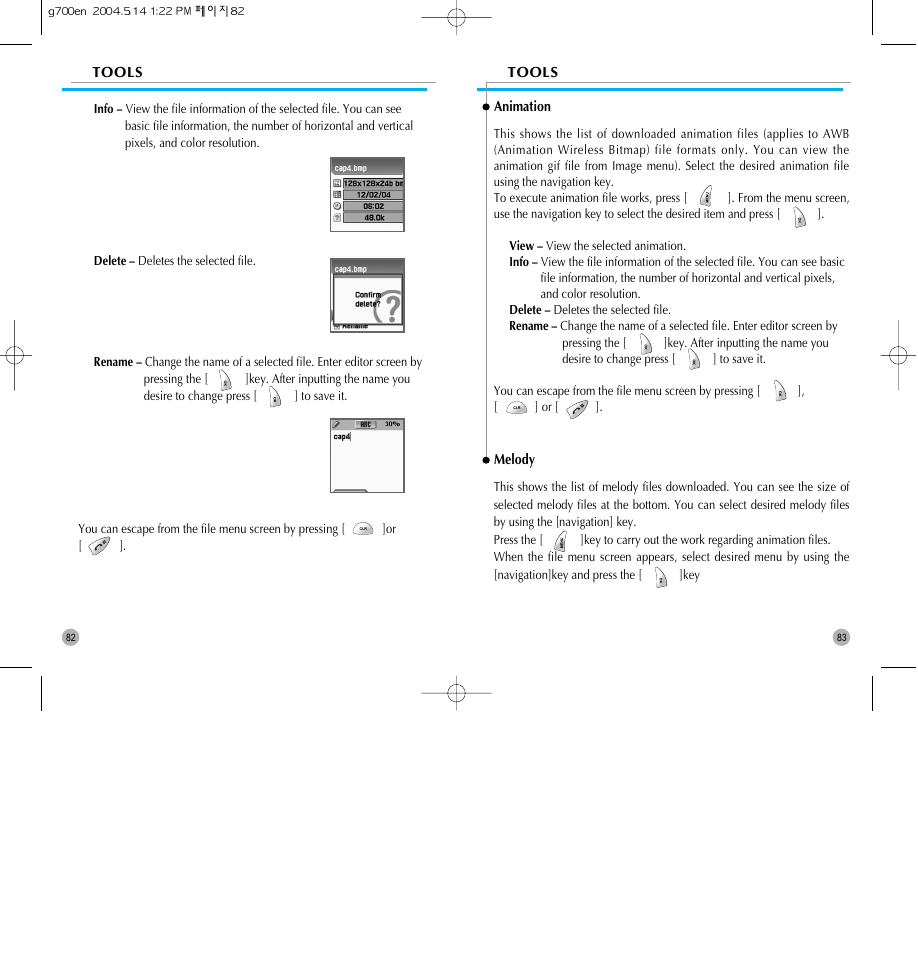 Pantech G700 User Manual | Page 42 / 55