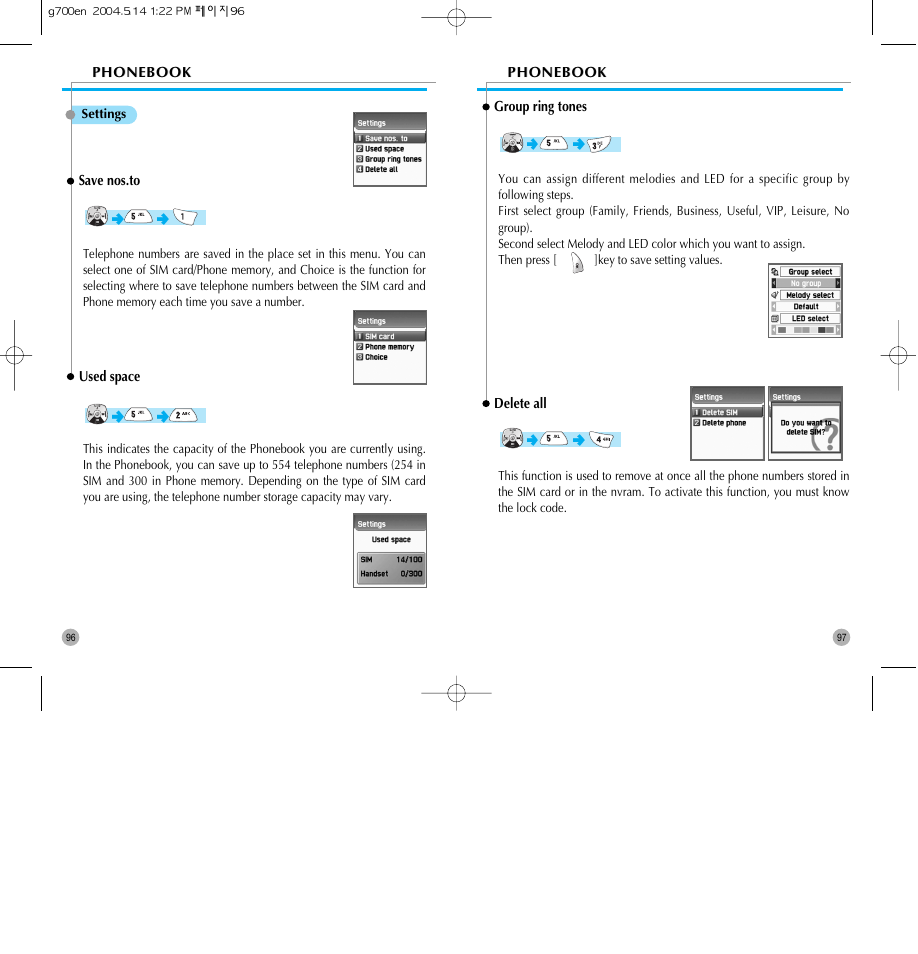 Pantech G700 User Manual | Page 49 / 55