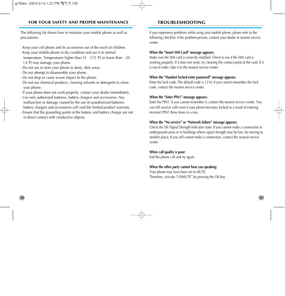 Pantech G700 User Manual | Page 51 / 55