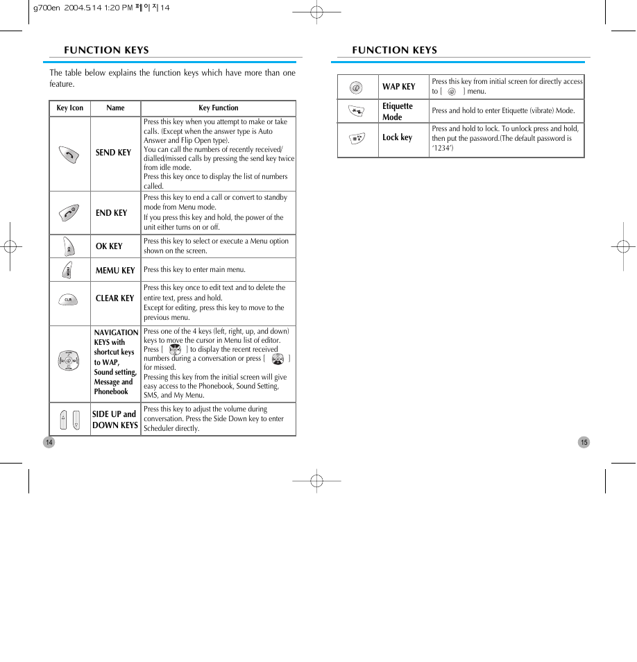 Pantech G700 User Manual | Page 8 / 55