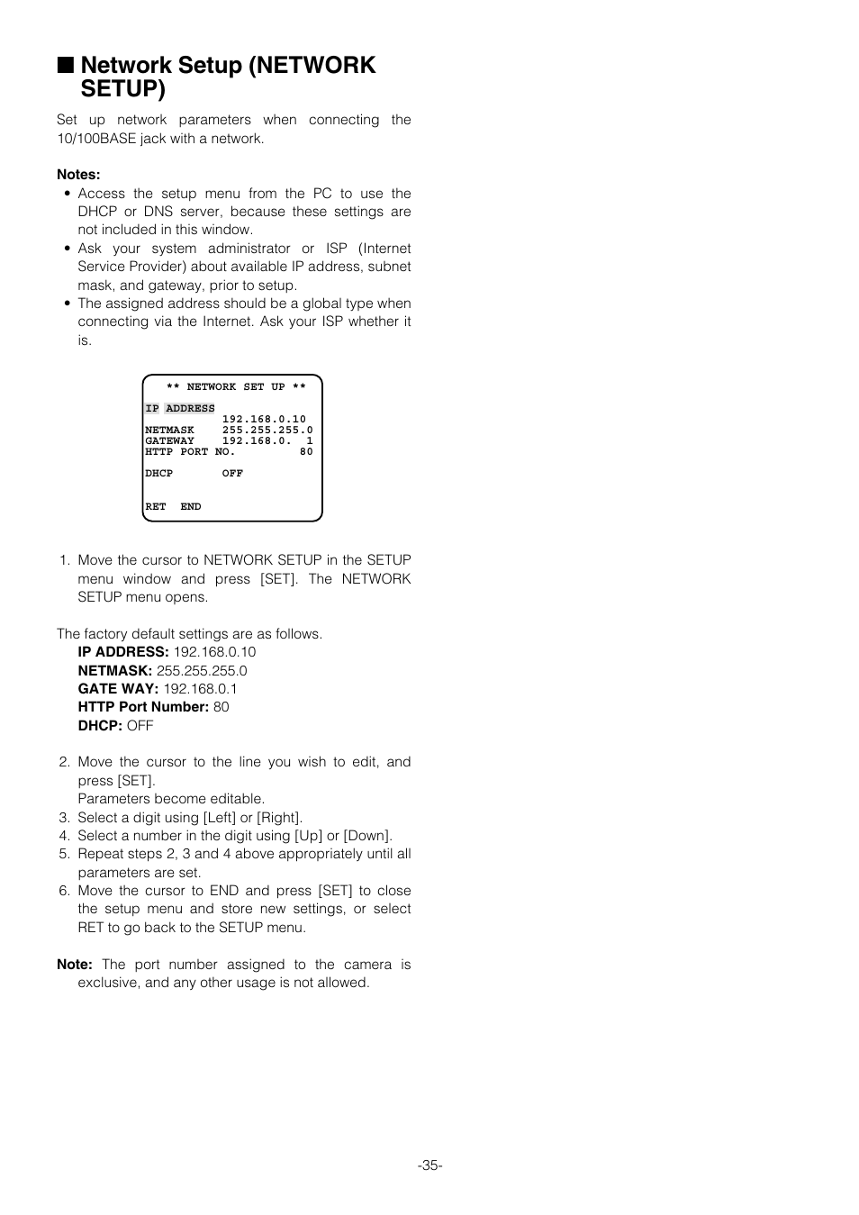 Network setup (network setup), Pc oriented setup procedures, Multiscreen setup | Pantech WV-NW474S User Manual | Page 35 / 58