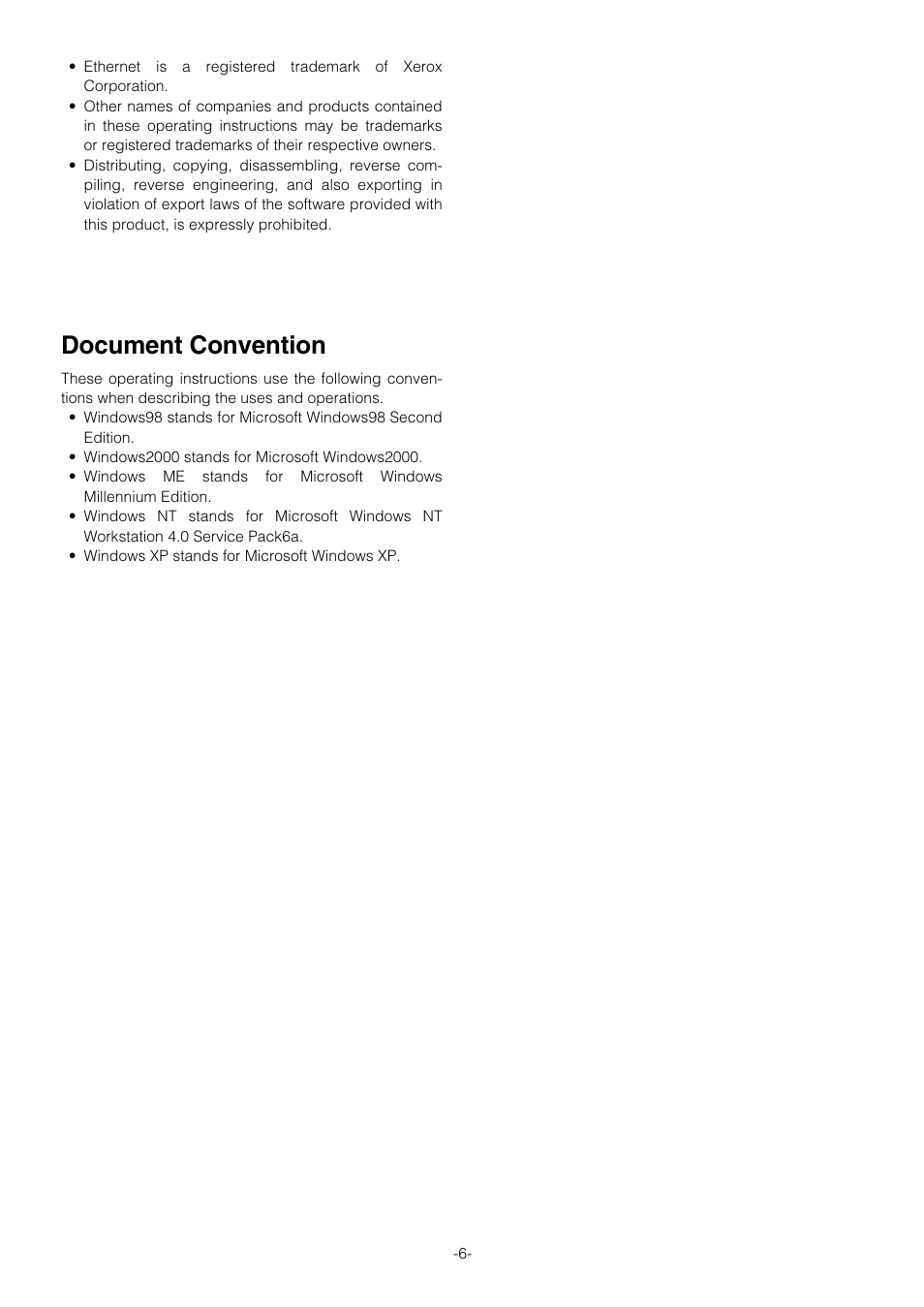 Document convention | Pantech WV-NW474S User Manual | Page 6 / 58