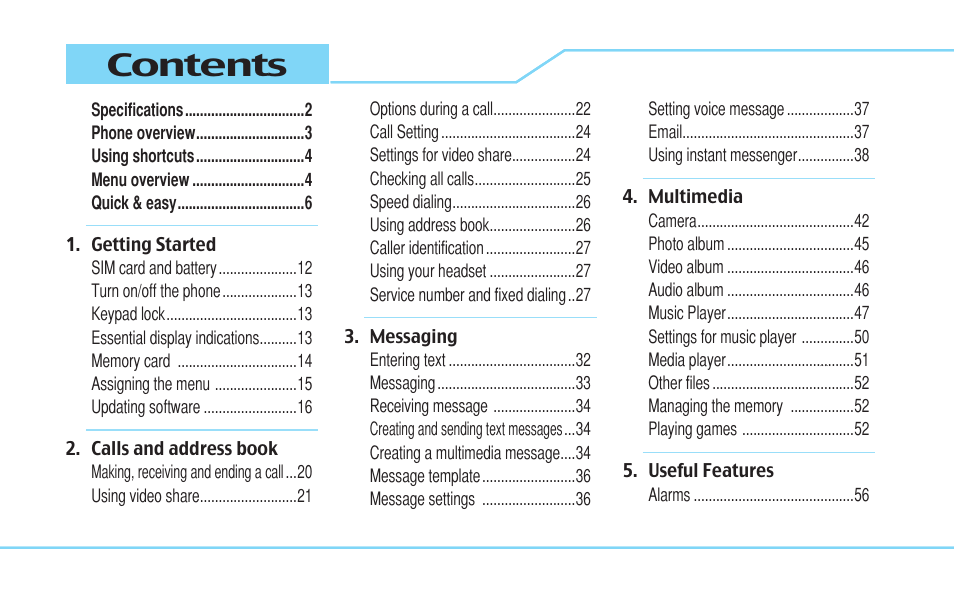 Pantech C630 User Manual | Page 8 / 84