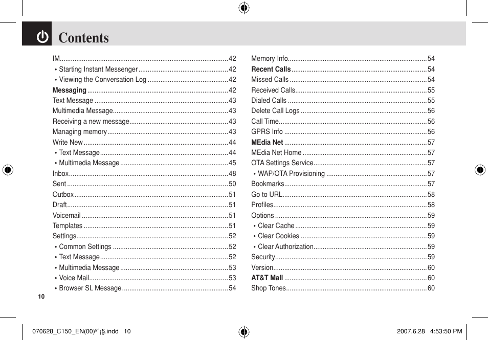 Pantech C150 User Manual | Page 11 / 101